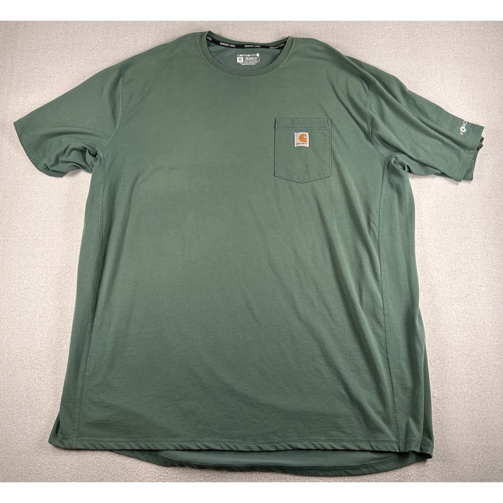 Lot Of 3 Carhartt Force Relaxed Fit T-Shirts Mens 3XL Tall Blue & Green - Picture 9 of 13